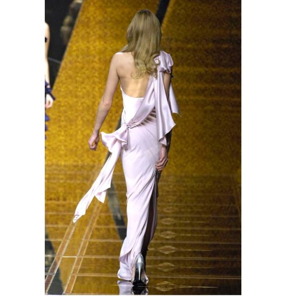 VALENTINO Couture AW 07 / 08 RTW Runway Lavender Pink Silk Draped Gown Dress 10 - Picture 3 of 15